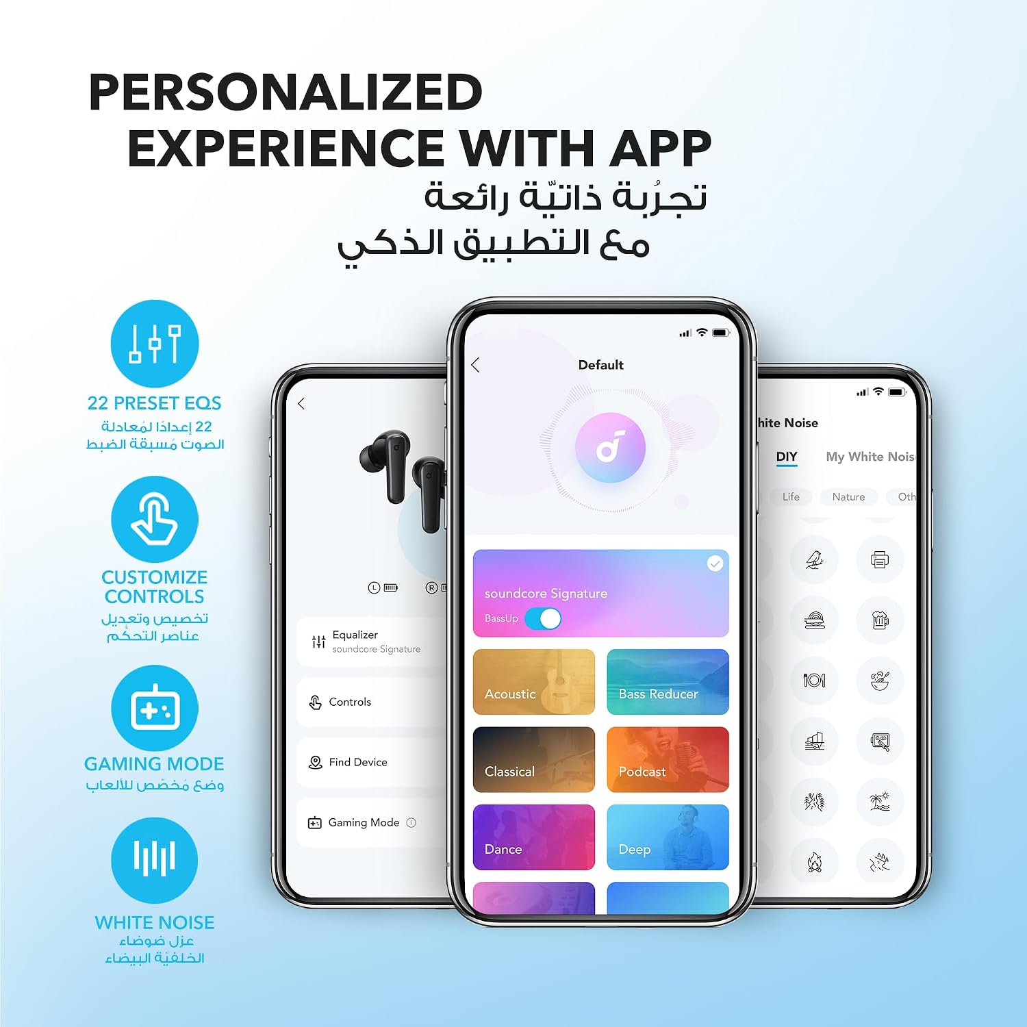 سماعات Anker Soundcore P20i | بلوتوث 5.3، باس قوي، بطارية حتى 30 ساعة، مقاومة للماء IPX5
